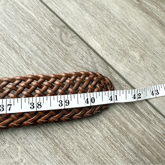 Vintage Handmade Wide Woven Leather Belt - Picture 12 of 15